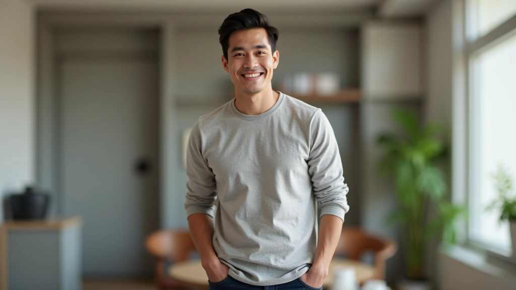 Person 30 days later showing visible progress and confidence, celebrating completion of habit challenge