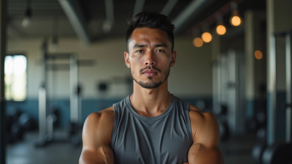 Person returning to workout routine after time off, looking determined and focused